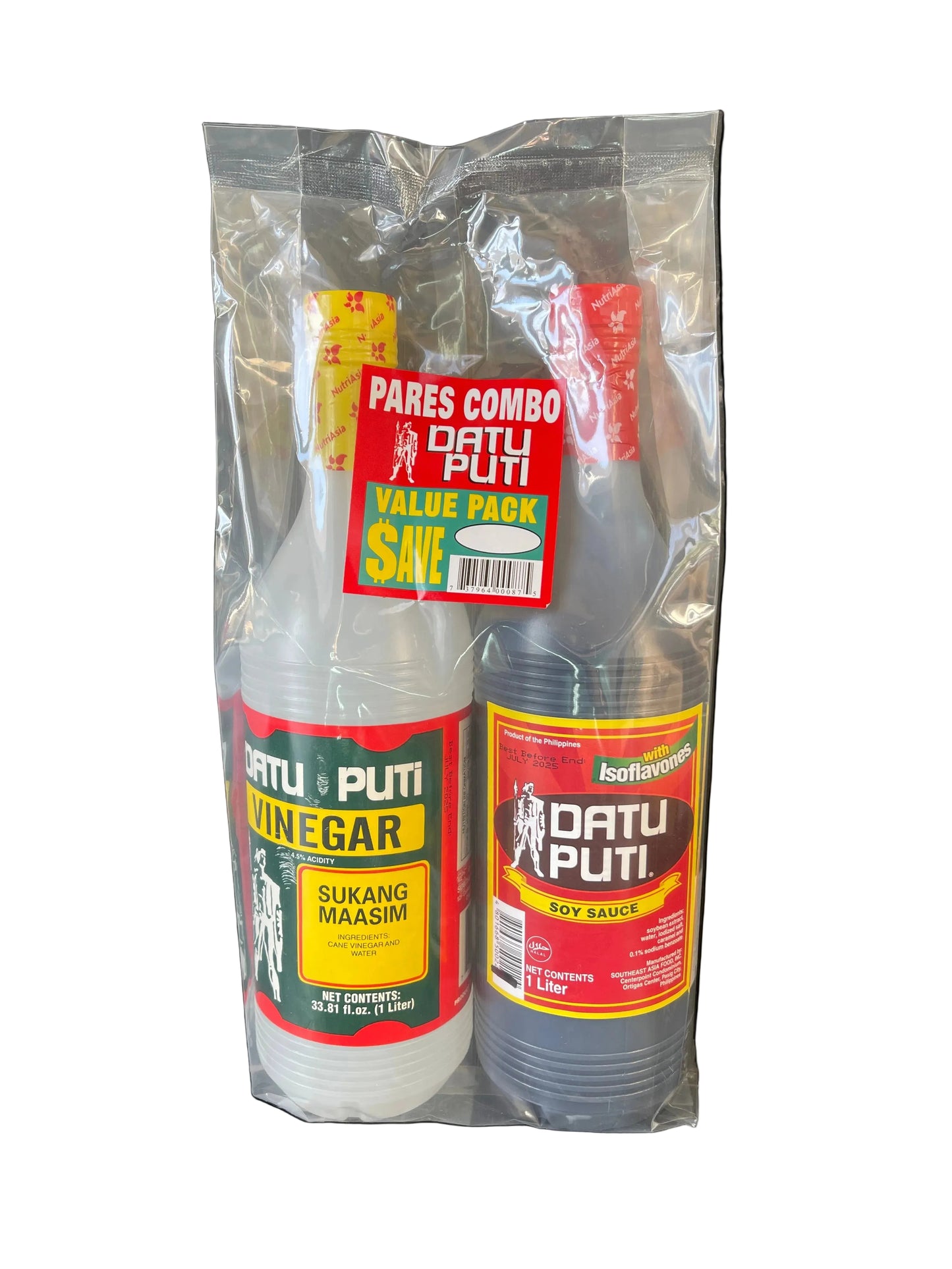 Datu Puti Soy Sauce Vinegar Pares Combo 2L