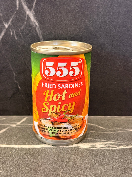 555 Fried Sardines Hot Spicy 155g