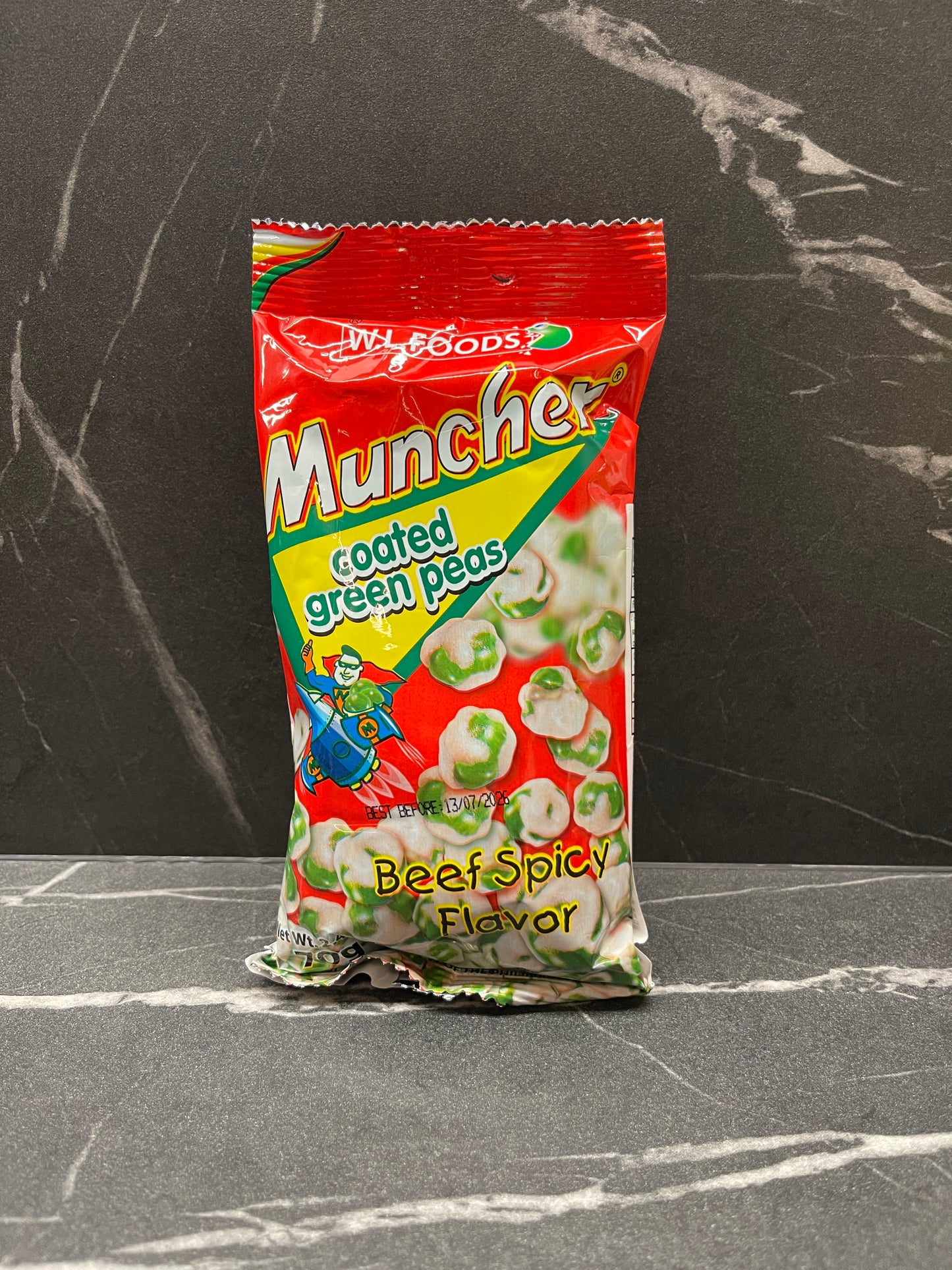 Muncher Coated Green Peas Beef Spicy 70g