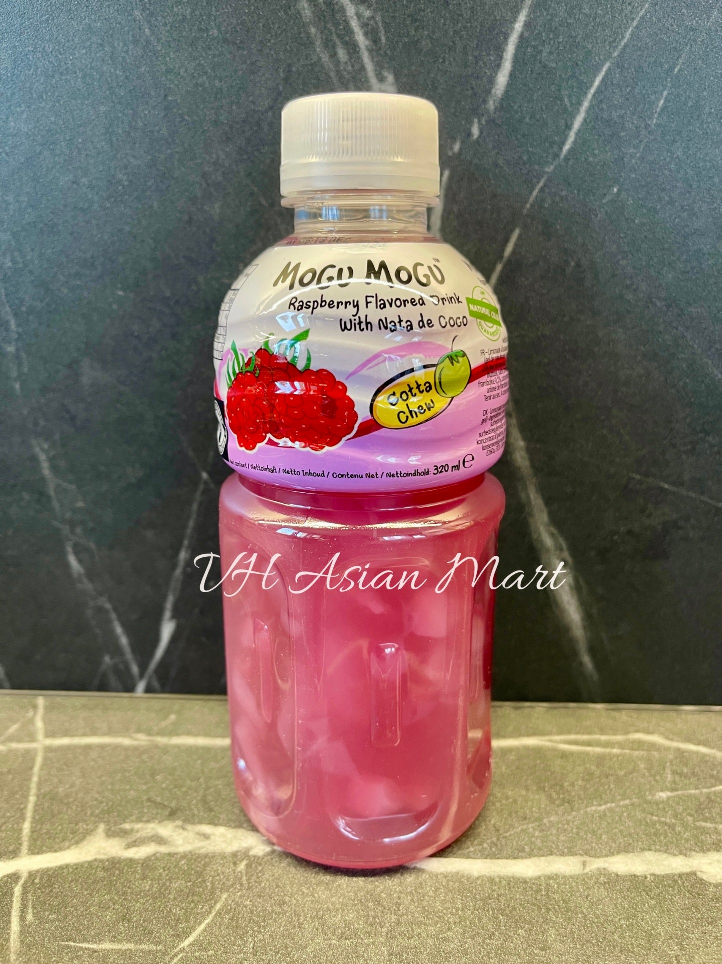 Mogu Mogu Raspberry Drink with Nata de Coco 320ml