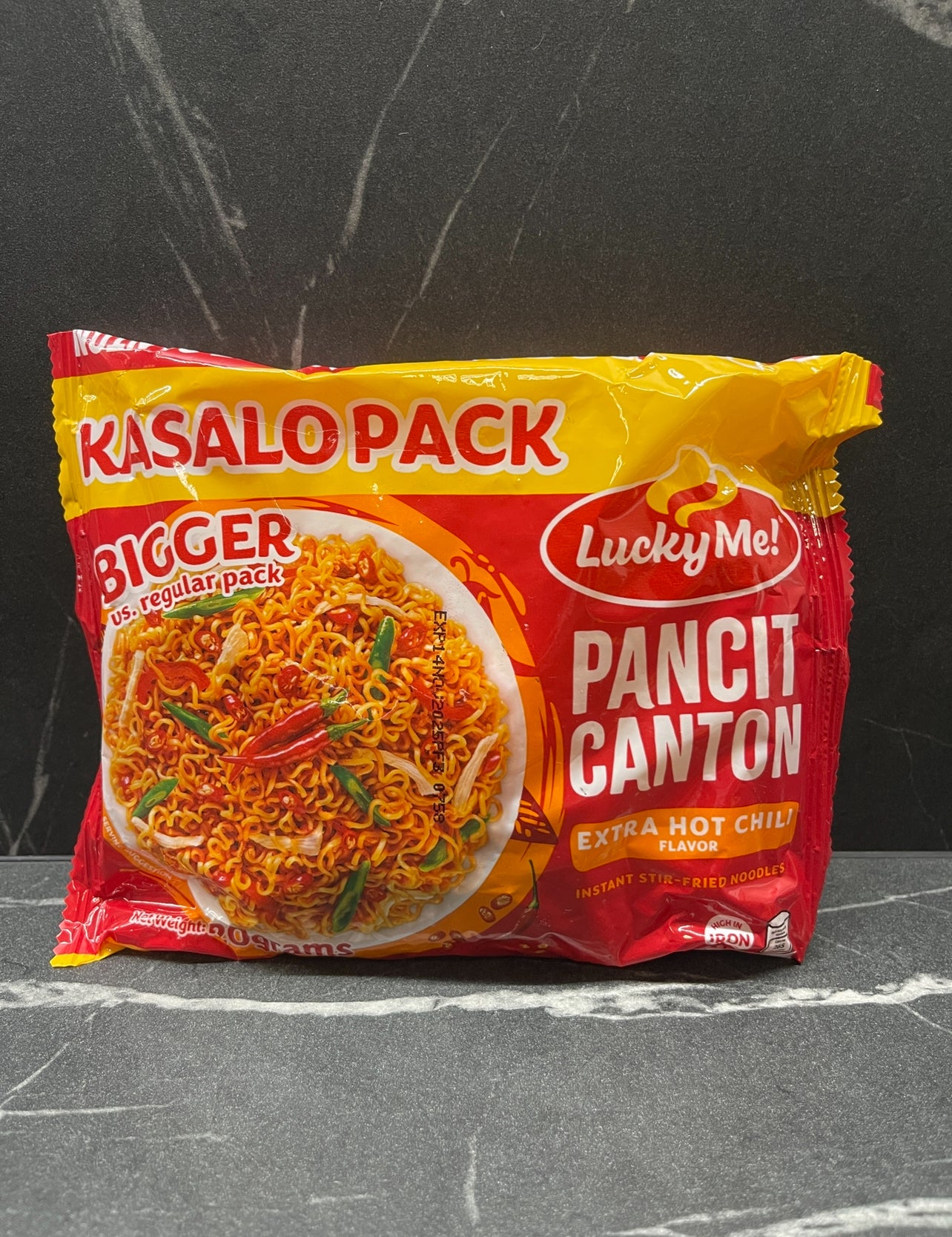 Lucky Me Pancit Canton Extra Hot Kasalo Pack 120g – VH Asian Mart