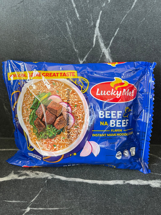 Lucky Me Instant Noodle Soup Beef Flavor 55 g