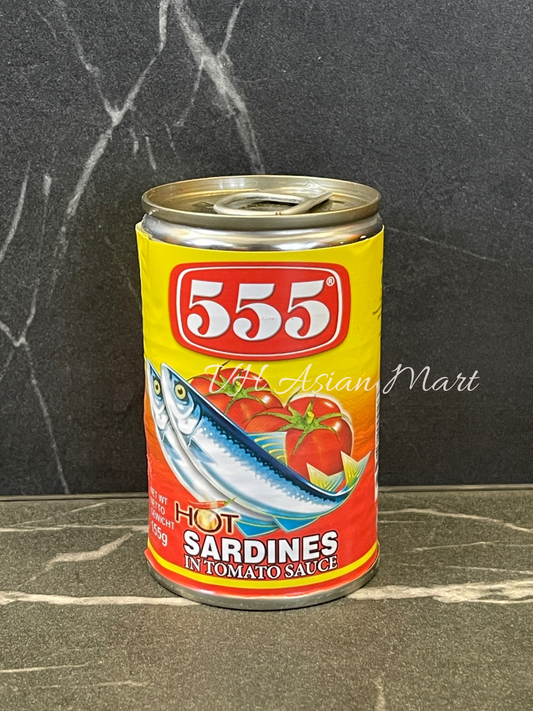 555 sardines in tomato sauce with chilli 155g