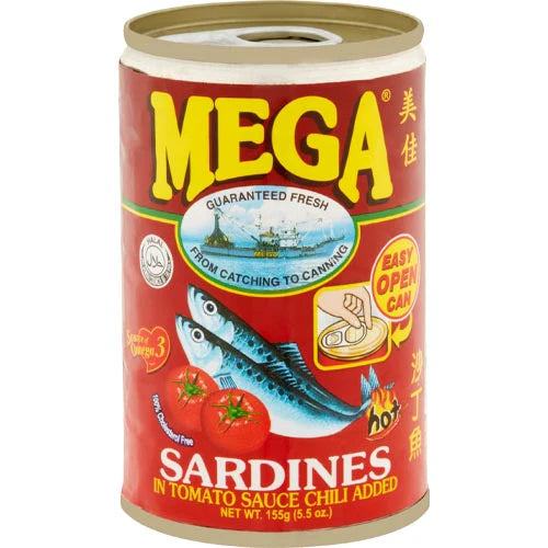 Mega Sardines in Tomato Sauce With Chili 155g