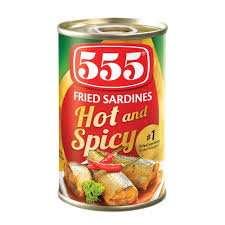 555 Fried Sardines Hot Spicy 155g