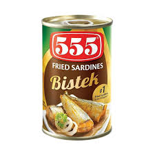 555 Fried Sardines Bistek 155g
